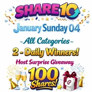Share 10 Sunday 01-04-26 All Categories 2-Daily Winners 100 Shares Giveaway